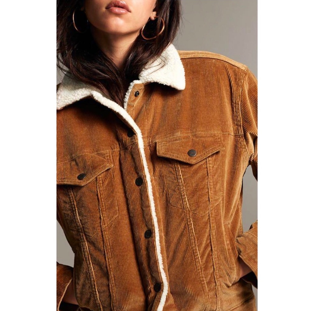 Aritzia Corduroy Sherpa Collar Jacket